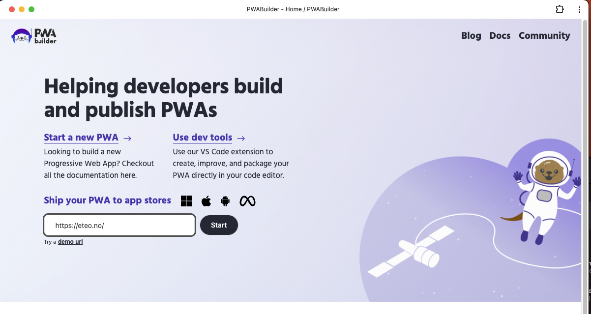 PWA Builder Signing Options with Keystore data